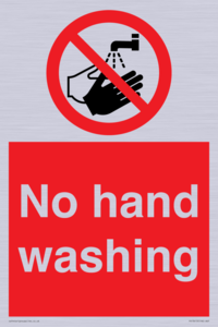 No hand washing